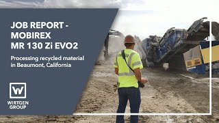 Video still for MOBIREX MR 130 Zi EVO2: Processing recycled material in Beaumont, California