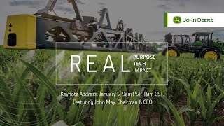 Video still for Leading the Tech Revolution to Feed & Build A Growing World | John Deere CES 2023 Keynote Address